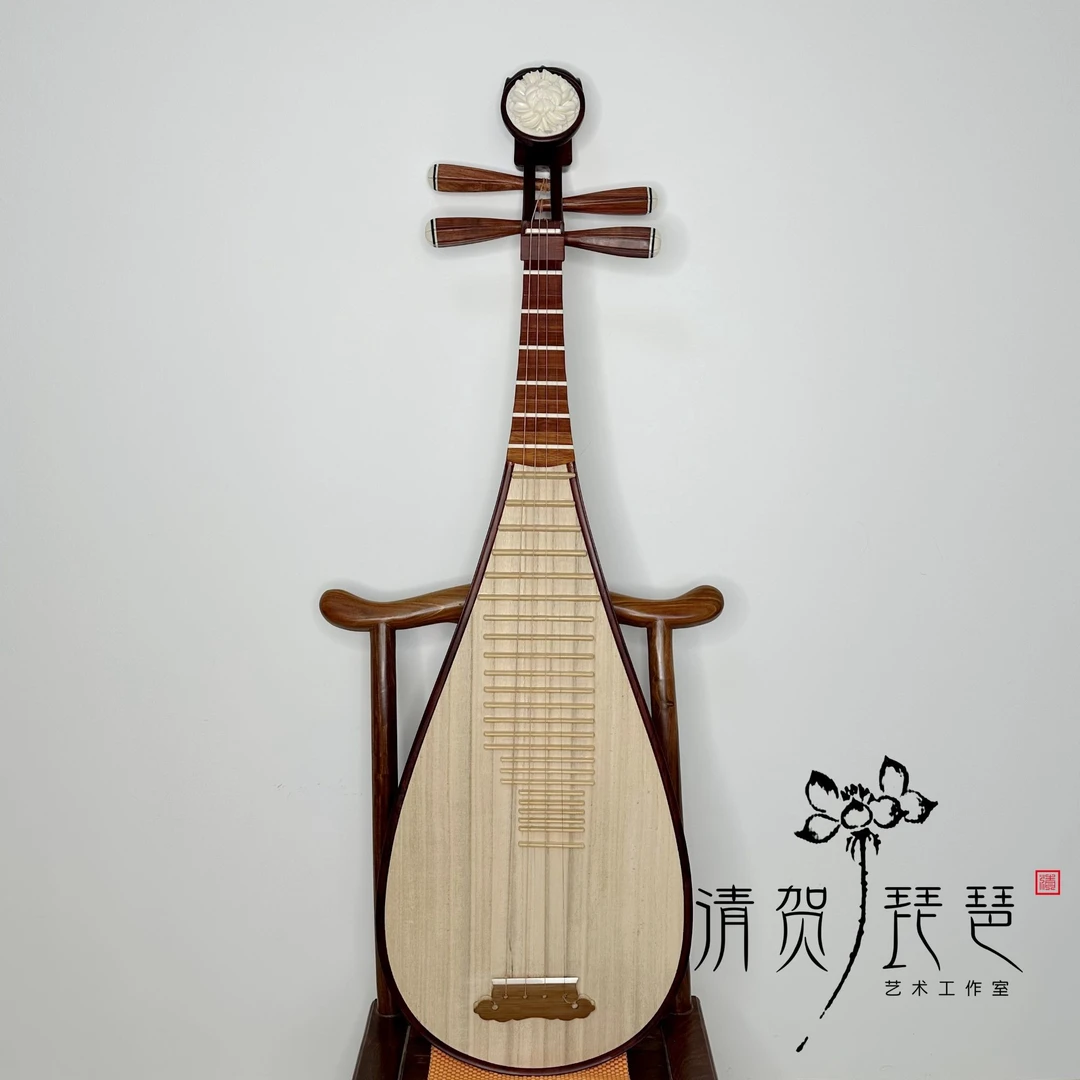 【清贺老师优选】田建壮仿红木成人儿童中号琵琶入门初级轻便琵琶琴