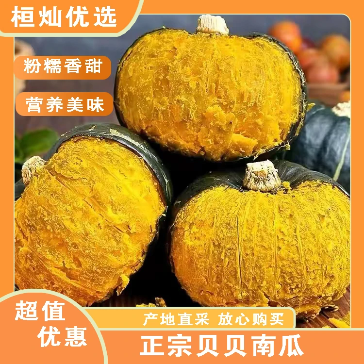 正宗严选贝贝南瓜糯香甜板栗味宝宝辅食小南瓜4-4.5斤4-7个果