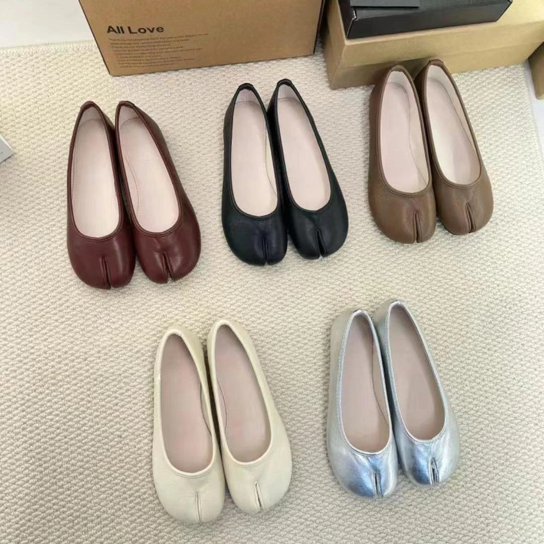 【巨好穿】仙女风百搭软底一脚蹬时髦小众分趾猪蹄子单鞋-8869-1