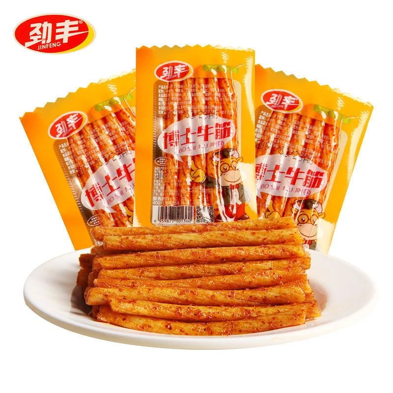 劲丰博士牛筋辣条辣片8090后儿时怀旧零食牛板筋面筋追剧解馋零食
