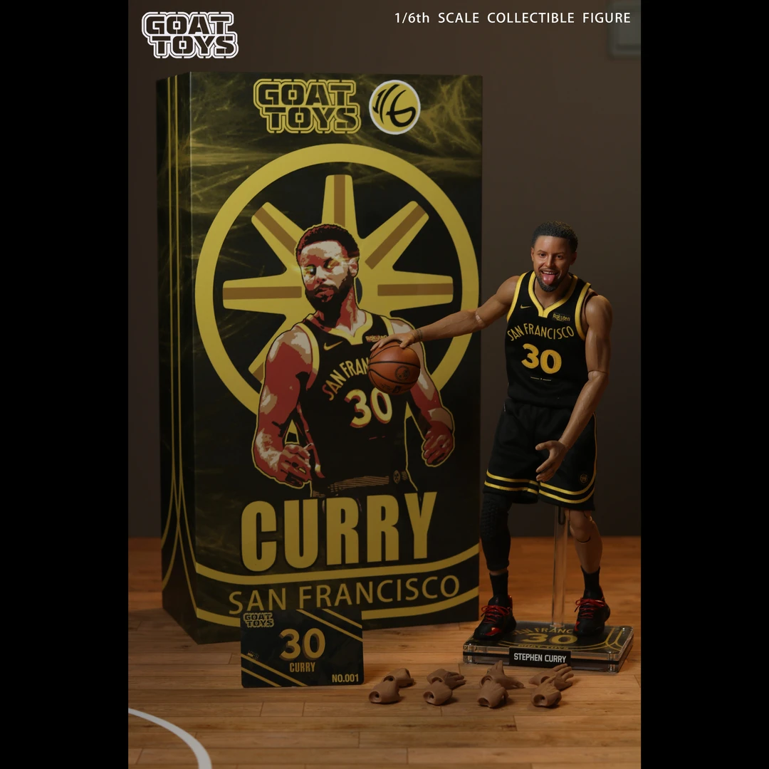 G.T出品-1/6 24年勇士城市球衣库里套装篮球潮流可动兵人模型手办