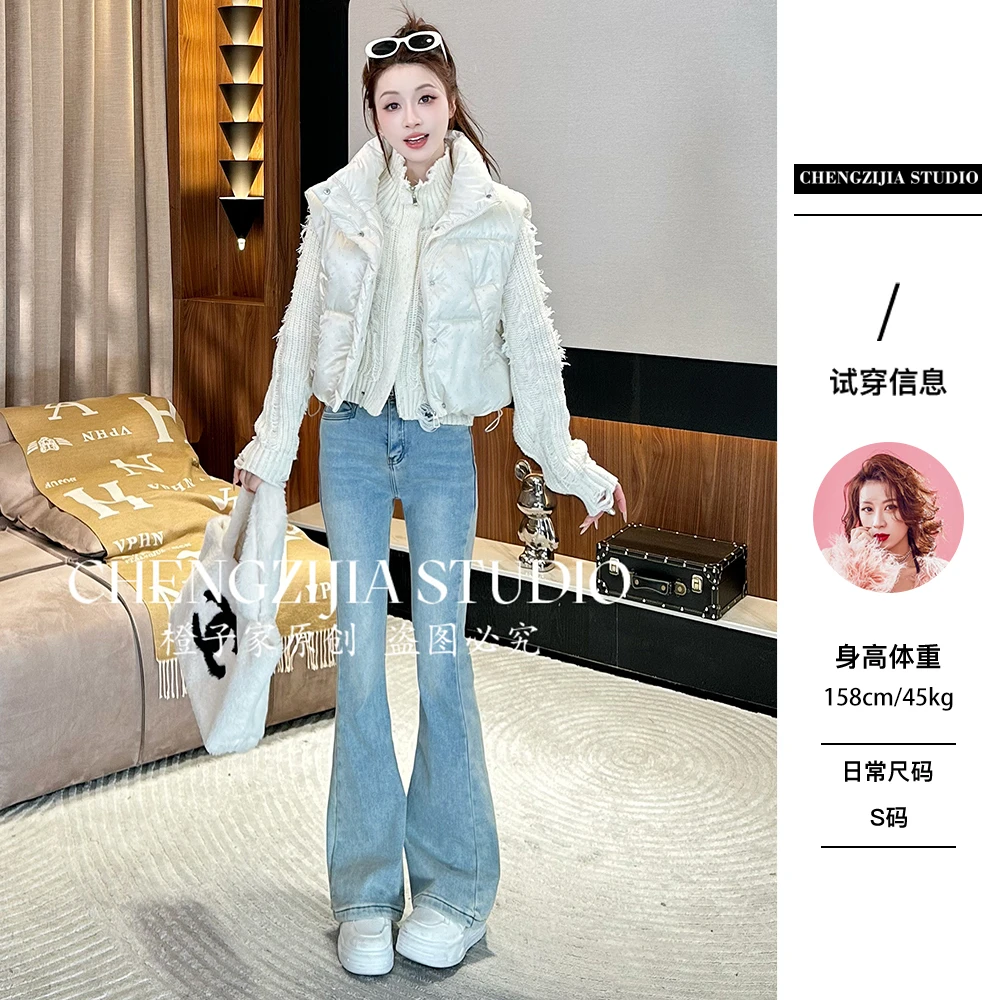 【裴诗婷】橙子·studio 【泡芙学院】MJ0148带钻短款坎肩马甲