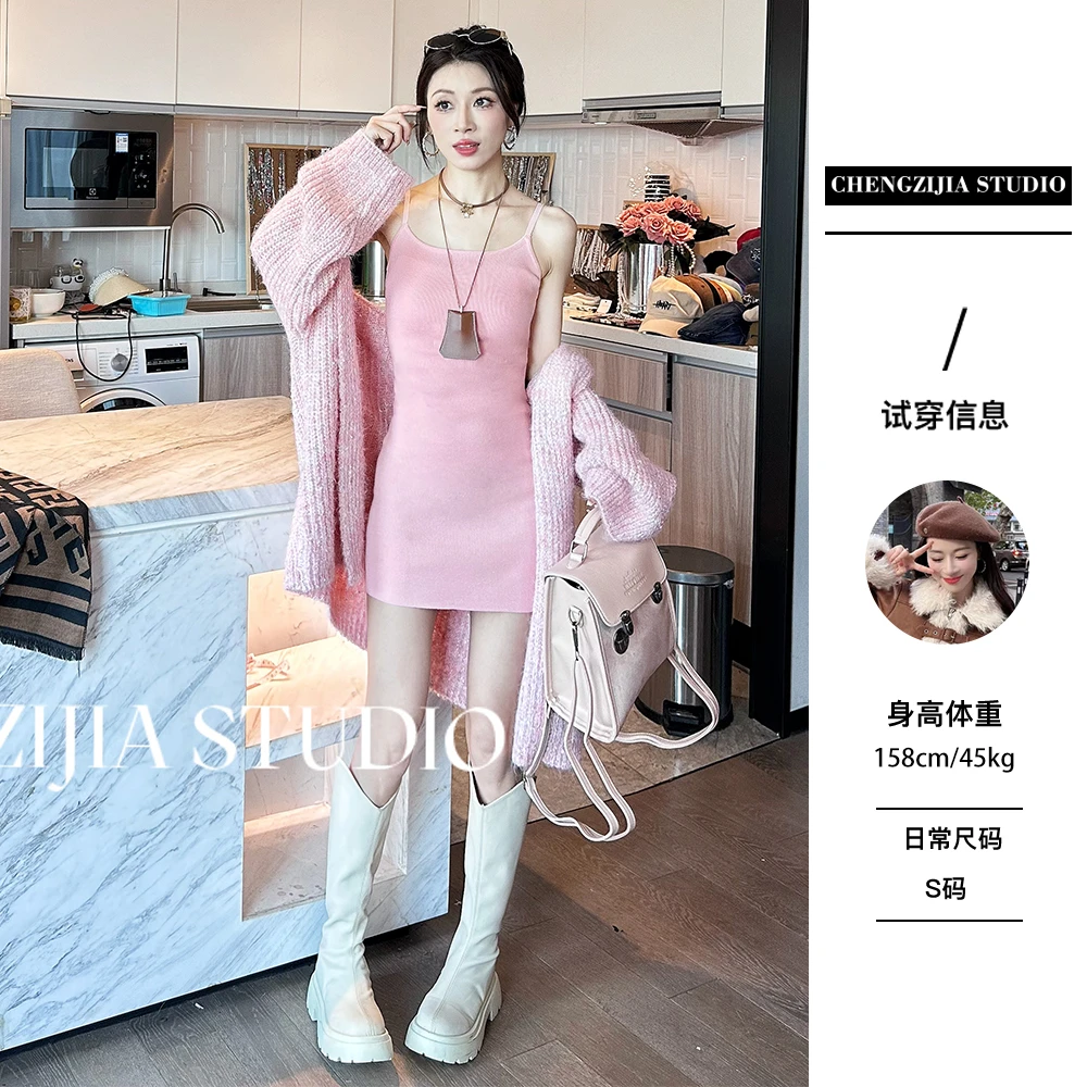 【裴诗婷】LYQ0351纯欲风修身吊带连衣裙05