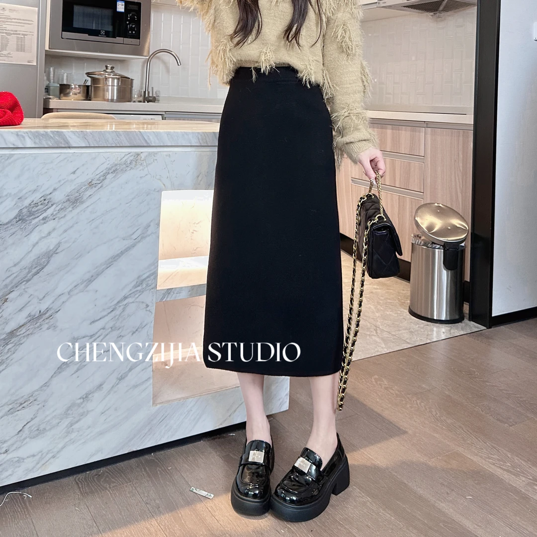 【裴诗婷】橙子·studio【风姿绰约】QZ0195温柔风百搭高腰长裙01