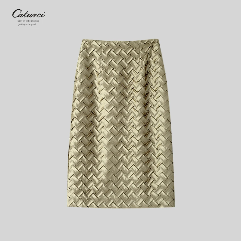 【CS Style】气质时尚百搭商务包臀法式半身裙格纹半身裙女装半身裙