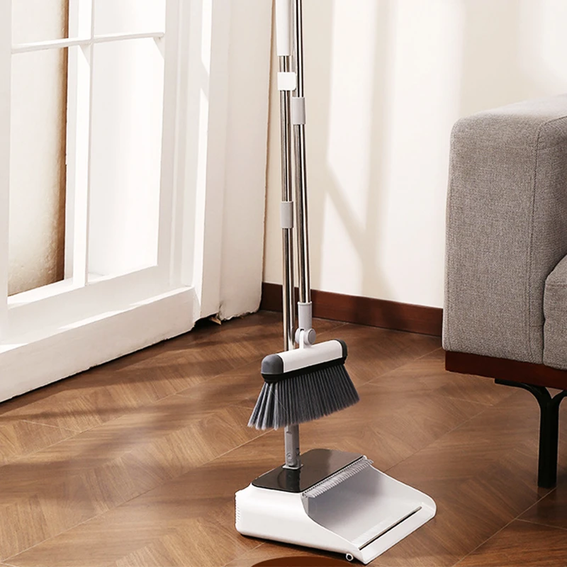 扫把簸箕套装组合家用折叠扫地不粘头发扫帚笤2024新款拖把一拖净