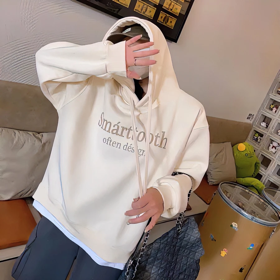 2023春季新款宽松休闲连帽卫衣男女同款字母发泡工艺时尚百搭卫衣