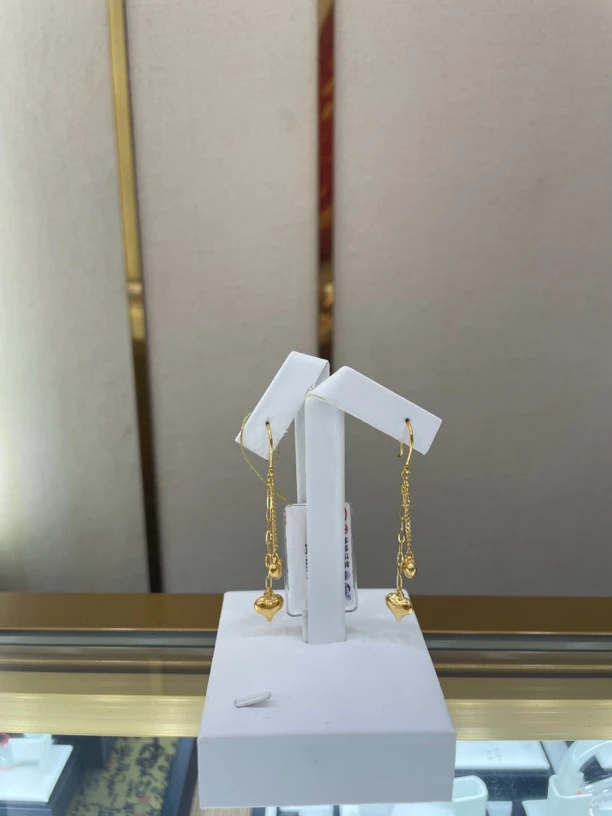 丽雅珠宝，足金999耳饰