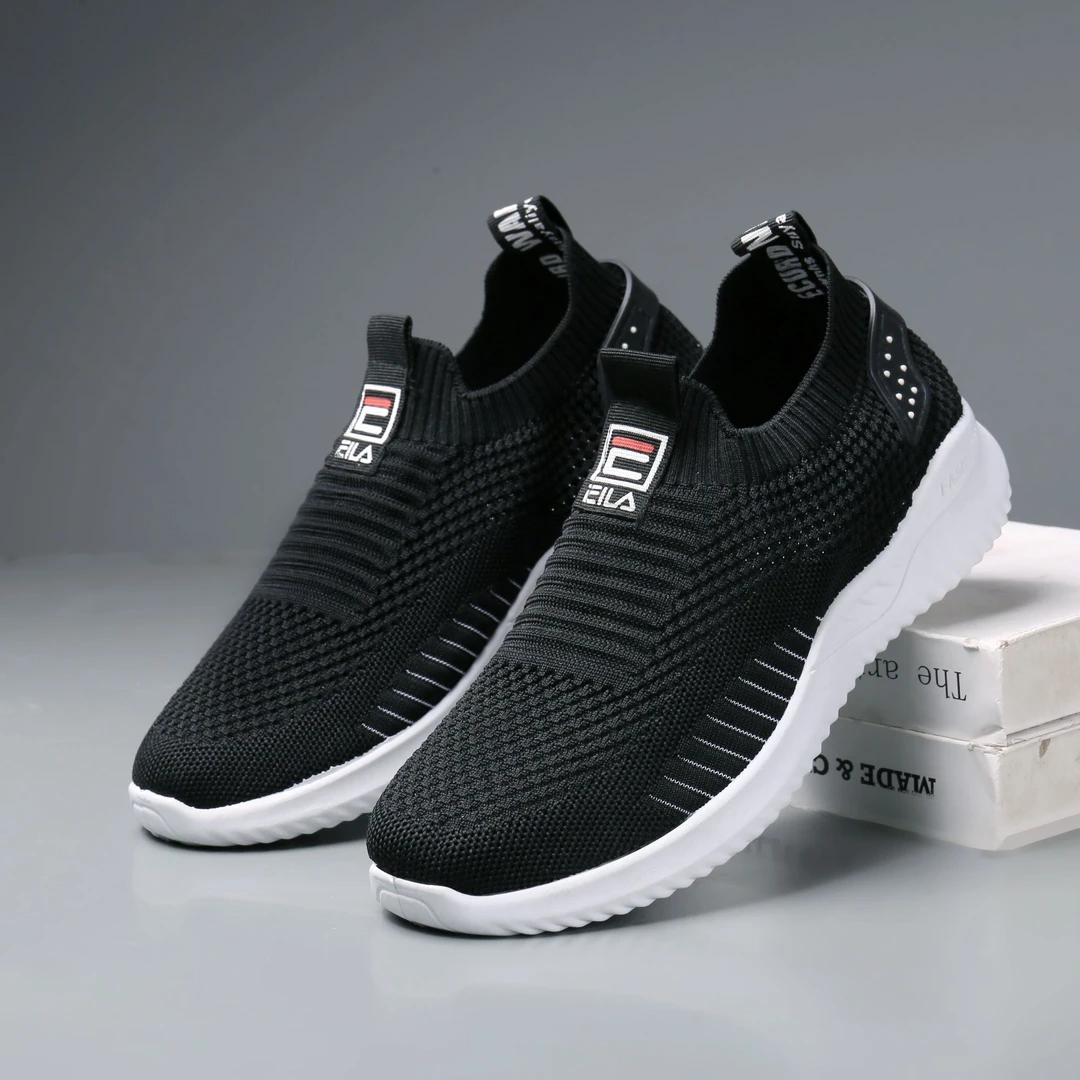 男鞋飞织网鞋男士中老年休闲夏季透气软底防滑轻便潮流