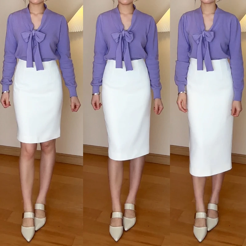 高档包臀裙西装半身裙春夏包裙职业通勤裙子中裙中长款显瘦一步裙