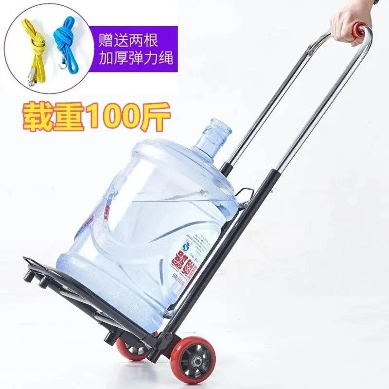 拉水桶小拉车小推车神器搬运重物上楼桶装水上楼老人手推车轮子