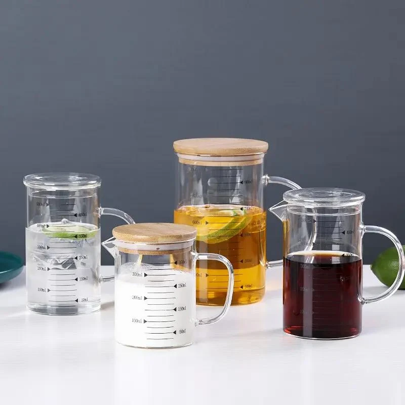 小婴儿耐高温儿童家用牛奶小号计量杯200ml玻璃带刻度标准100毫升