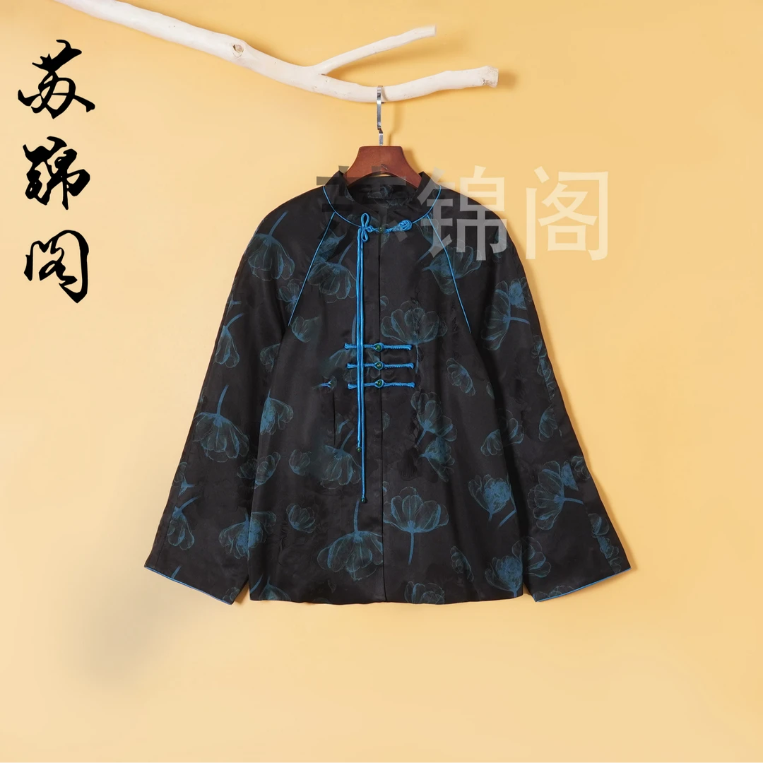 1491-2F0631新款高档洋气百分百桑蚕丝香云纱外套高贵气质上档次