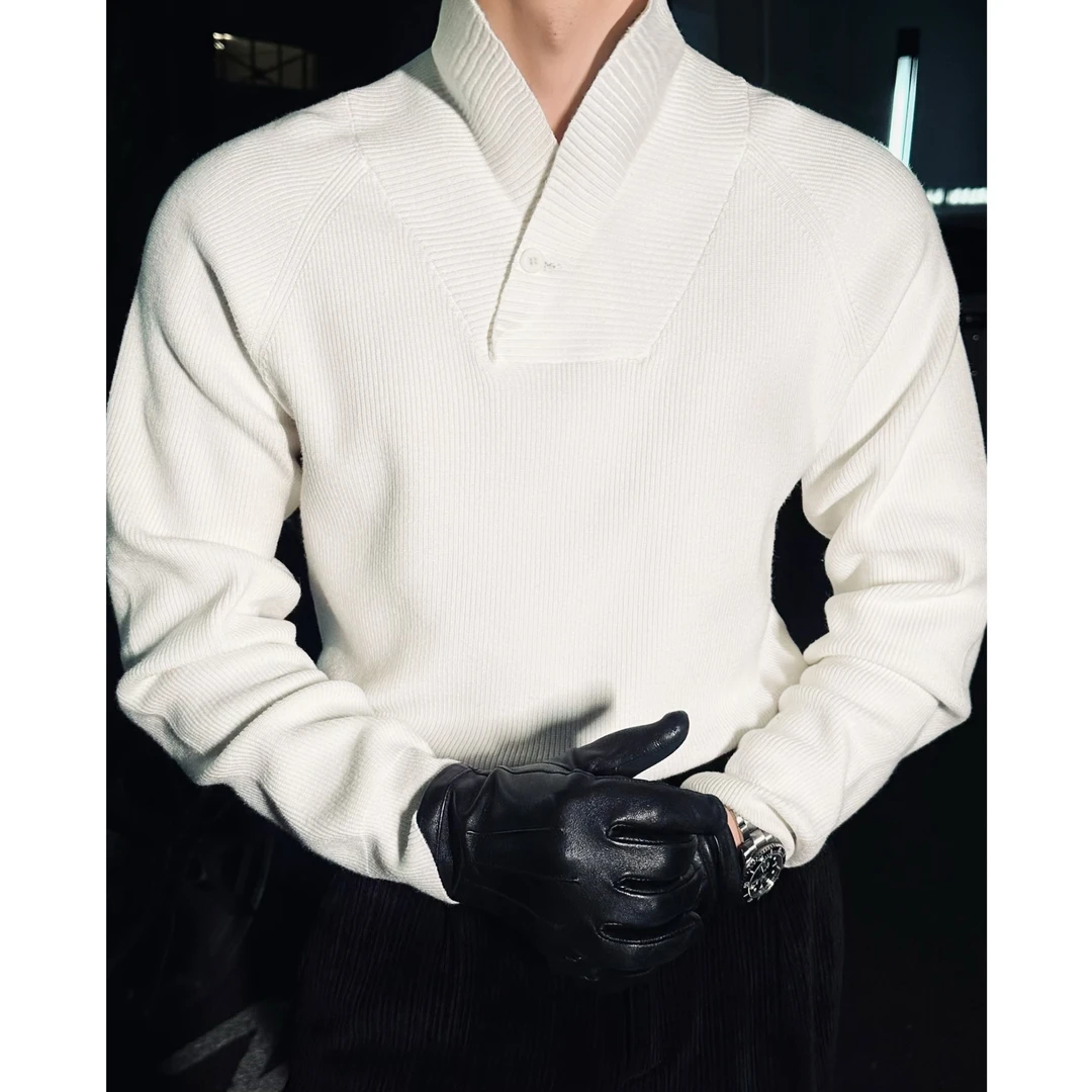 L-YDONG【中式立领】断码＊时尚休闲修身高领冬季潮流纯色毛衣6855