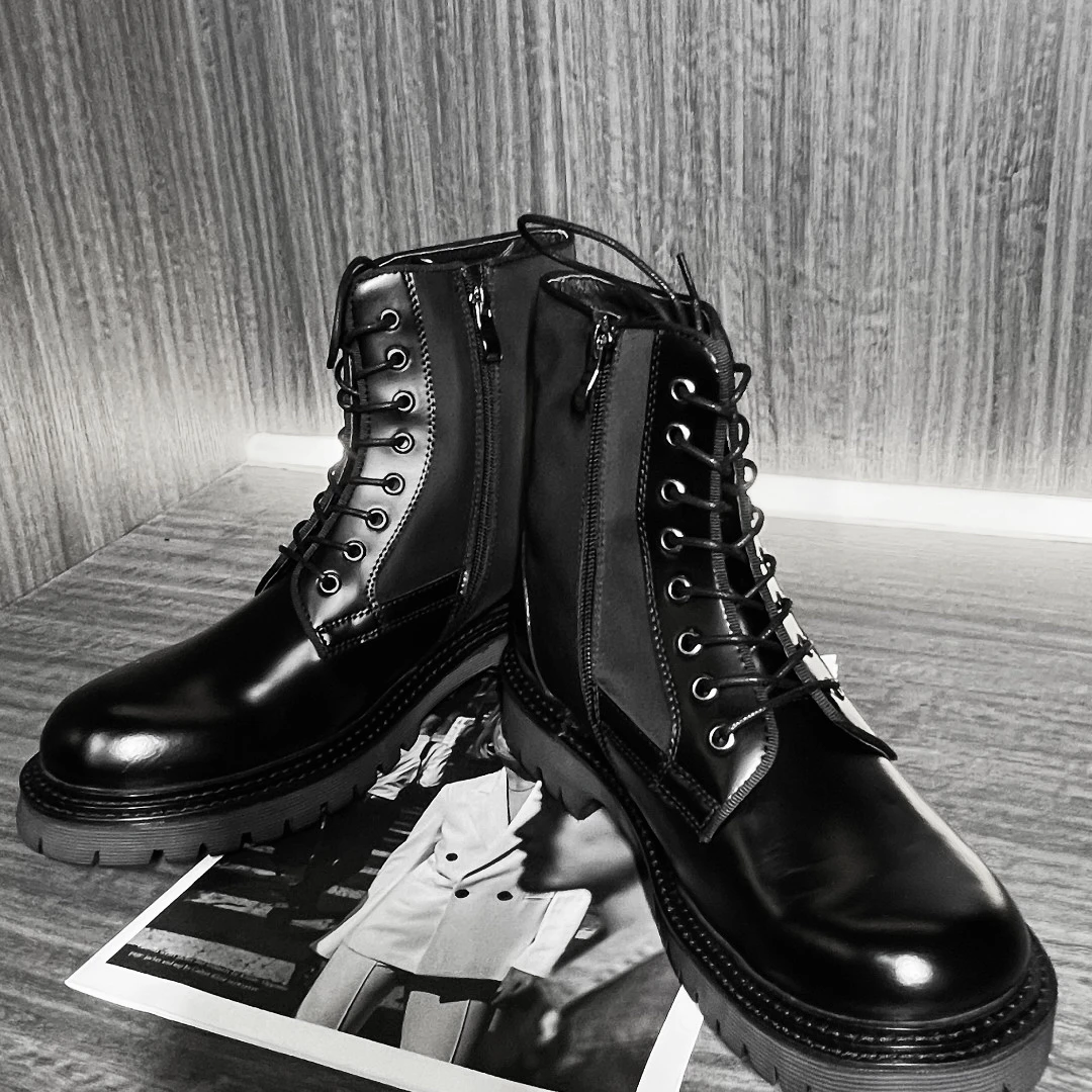 L-YDONG【空军伞兵】马丁靴男士英伦风黑色工装切尔西靴YG-135