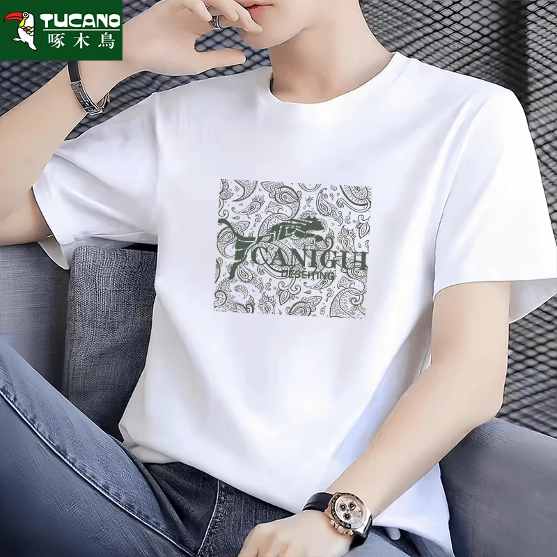 重磅短袖t恤夏季纯棉潮流ins男女同款全棉百搭宽松休闲青少年体恤