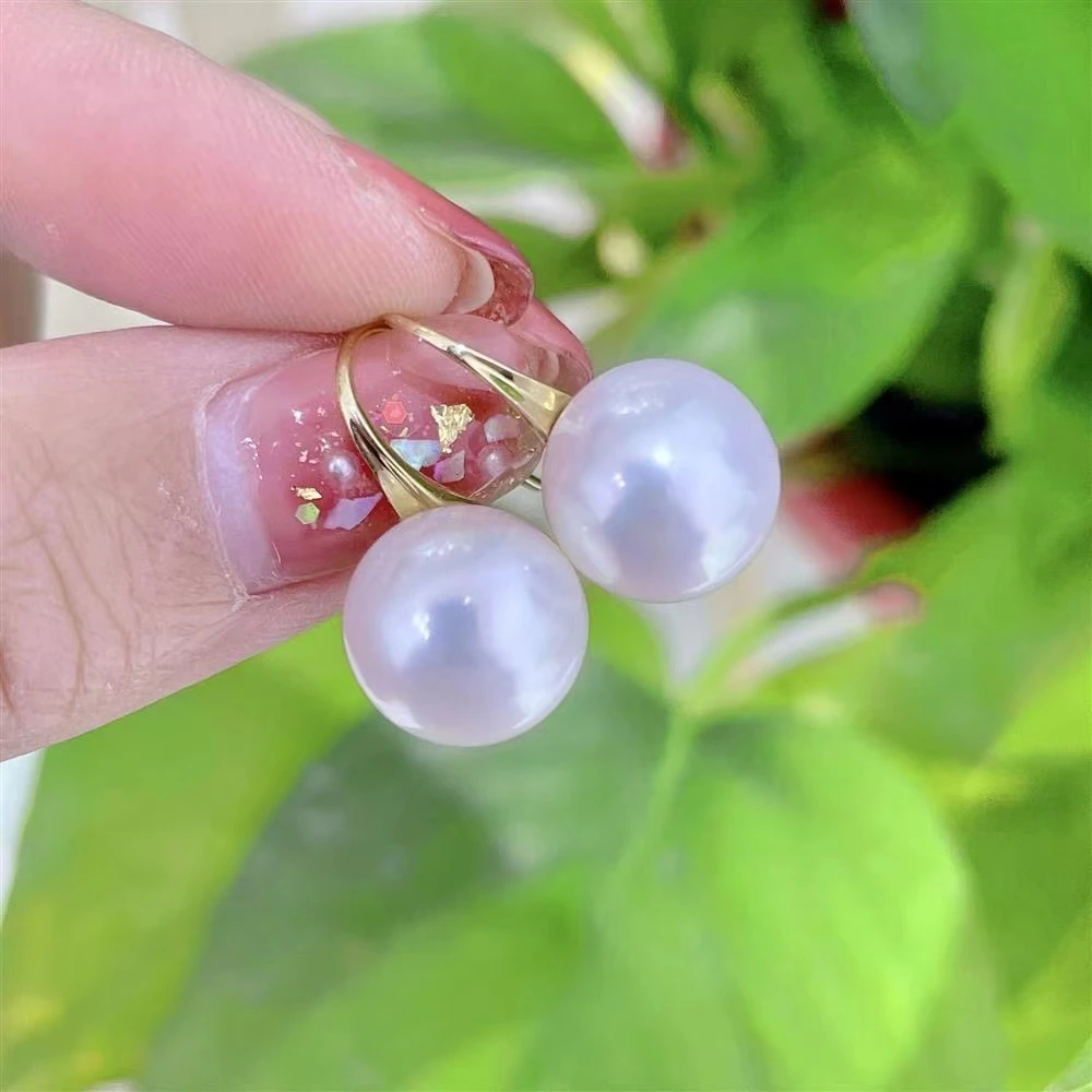 铜合金仿珍珠耳饰  （1）赛澳白12mm正圆强光高跟鞋耳钩ES009