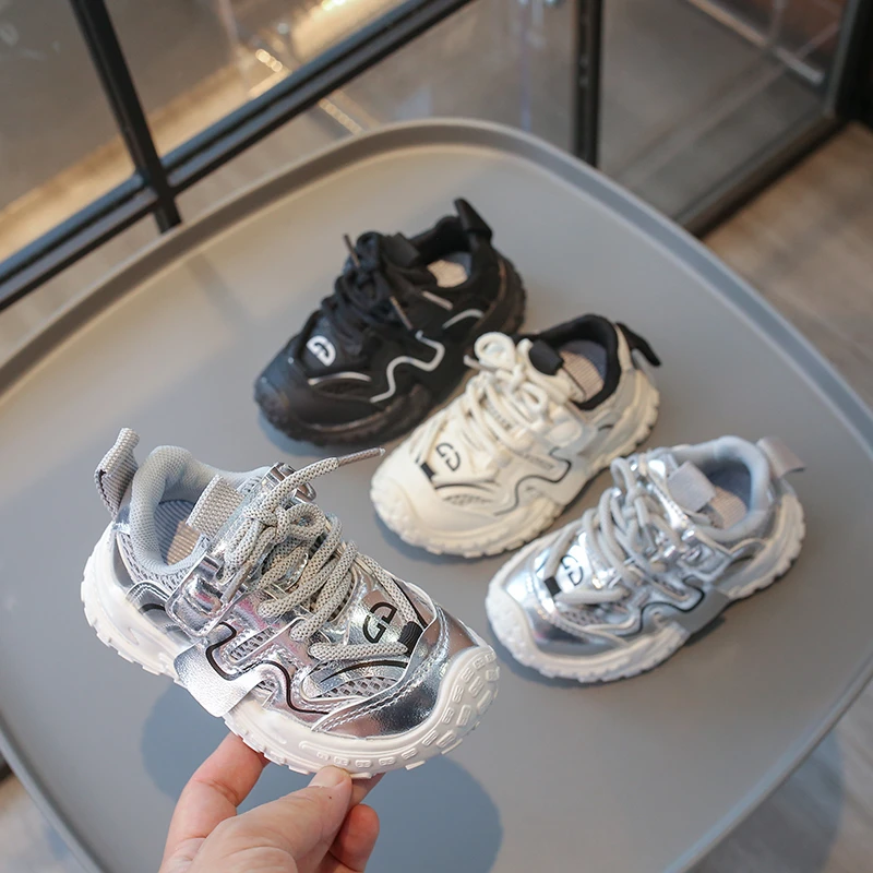 儿童网鞋1-7岁2024春秋季新款女童宝宝老爹鞋时尚软底男童运动鞋3