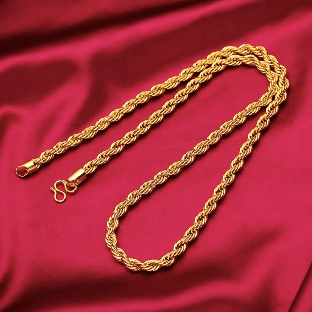 合金项链 麻花项链男士男款潮流精美款项链