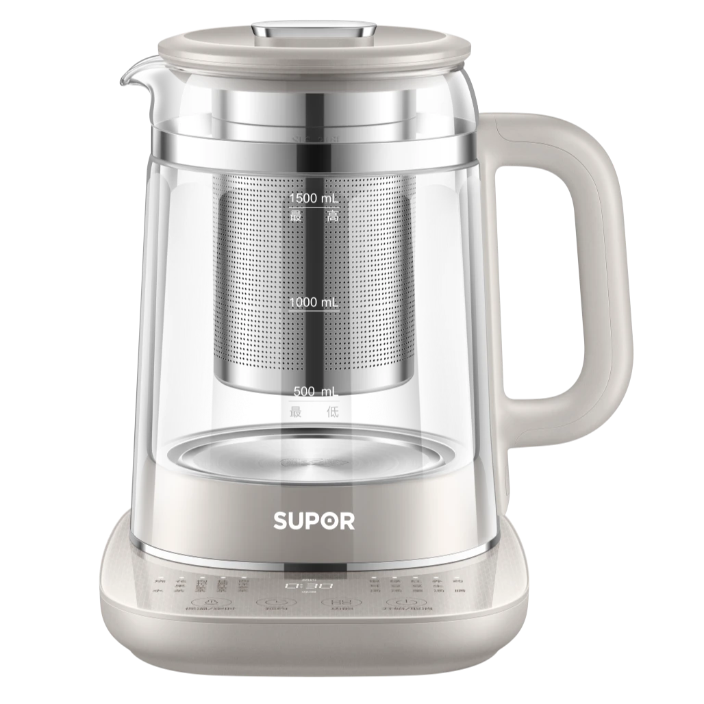 SUPOR/苏泊尔双层养生壶SW-15Y20防烫手磕碰316L不锈钢大口径