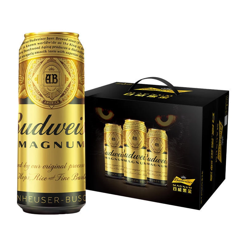 百/威黑金啤酒500ml*12罐啤酒尊享版精酿啤酒京东发货