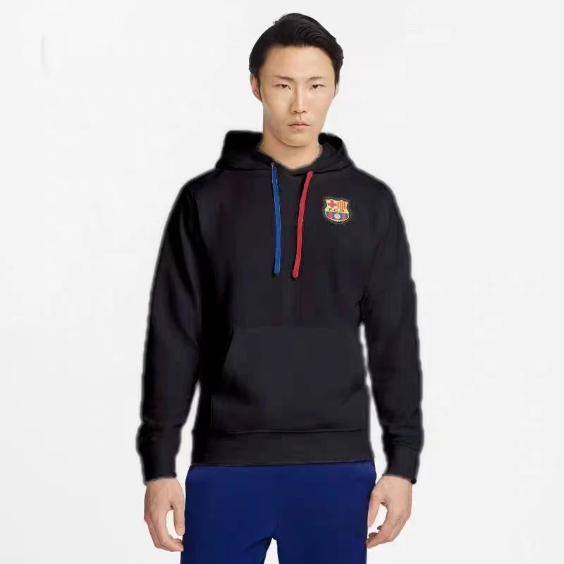 巴塞罗那足球俱乐部运动休闲针织运动毛圈训练宽松卫衣