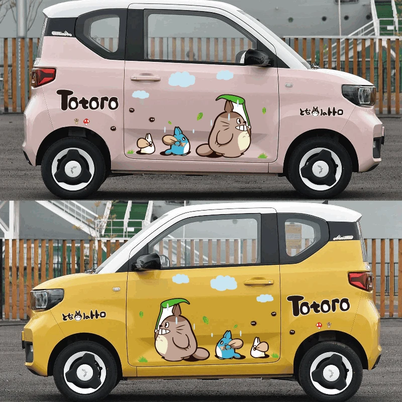 奇瑞雷丁芒果车贴圣代无界五菱miniev车身贴纸卡通可爱叮当猫贴画