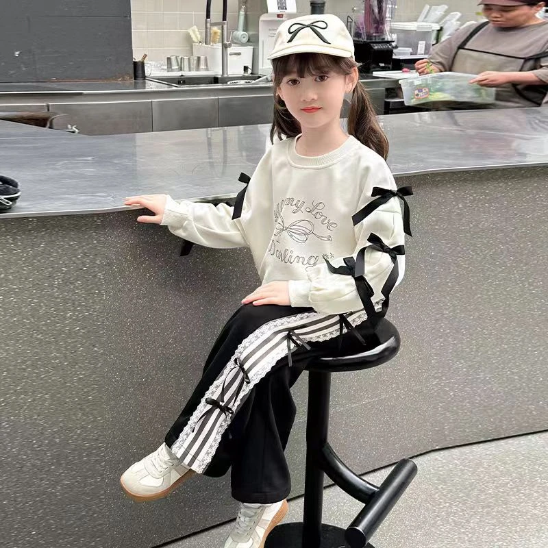 女童秋装卫衣套装2024新款洋气女孩秋季时尚运动儿童装春秋两件套
