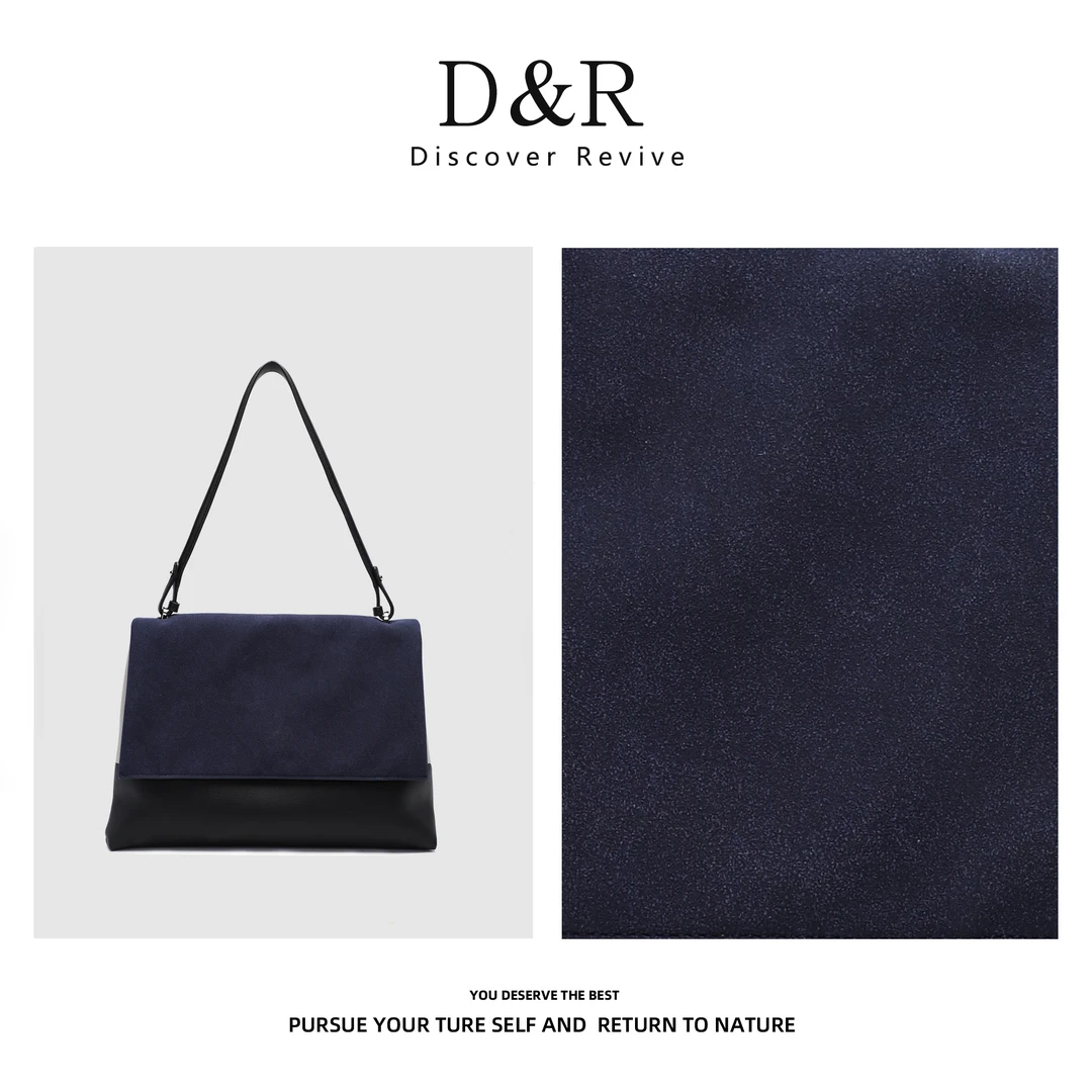 Discover Revive2024新款时尚经典单肩腋下大容量包包E190-蓝