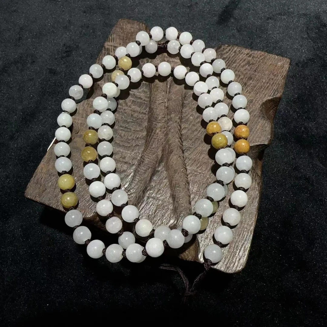 【生日专属】天然翡翠珠链（咖啡色线）