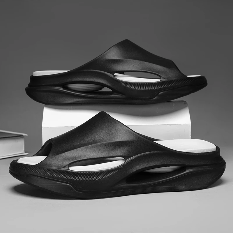拖鞋男士夏季户外居家厚底踩屎感凉拖鞋运动防滑舒适沙滩一字拖潮