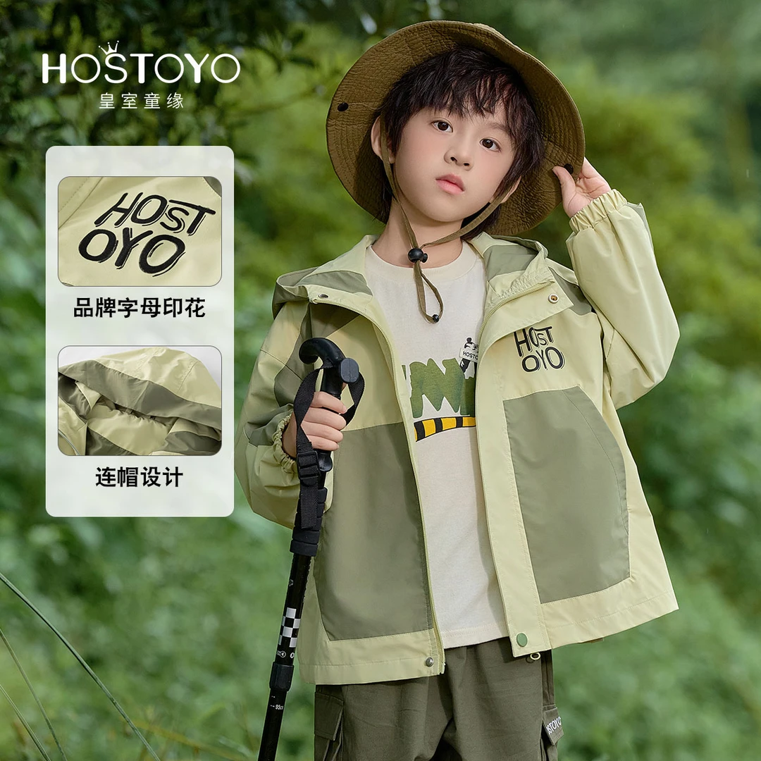 【皇室童缘】【2024秋款上新】杜邦三防拼接印花外套15330114006