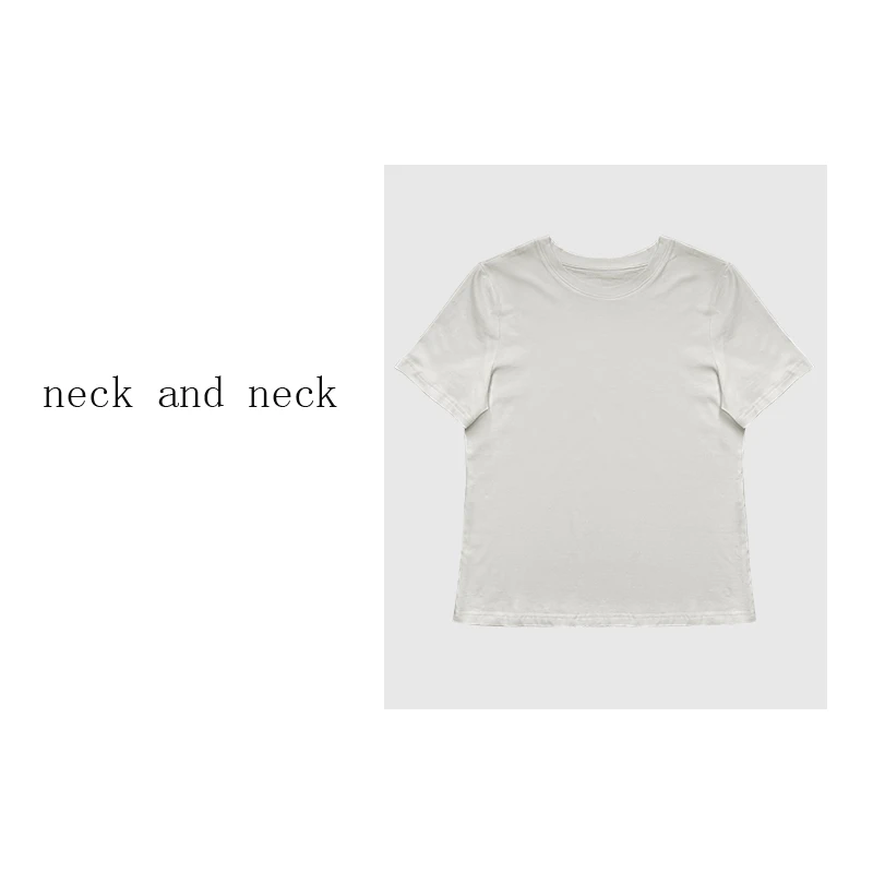 【 neck and neck 】磨毛T恤宽松纯色百搭圆领套头休闲设计感短袖