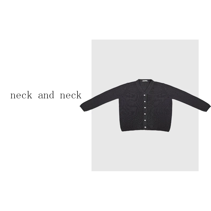 【 neck and neck 】秋季新款“简单”女士长袖针织衫圆领女装开衫
