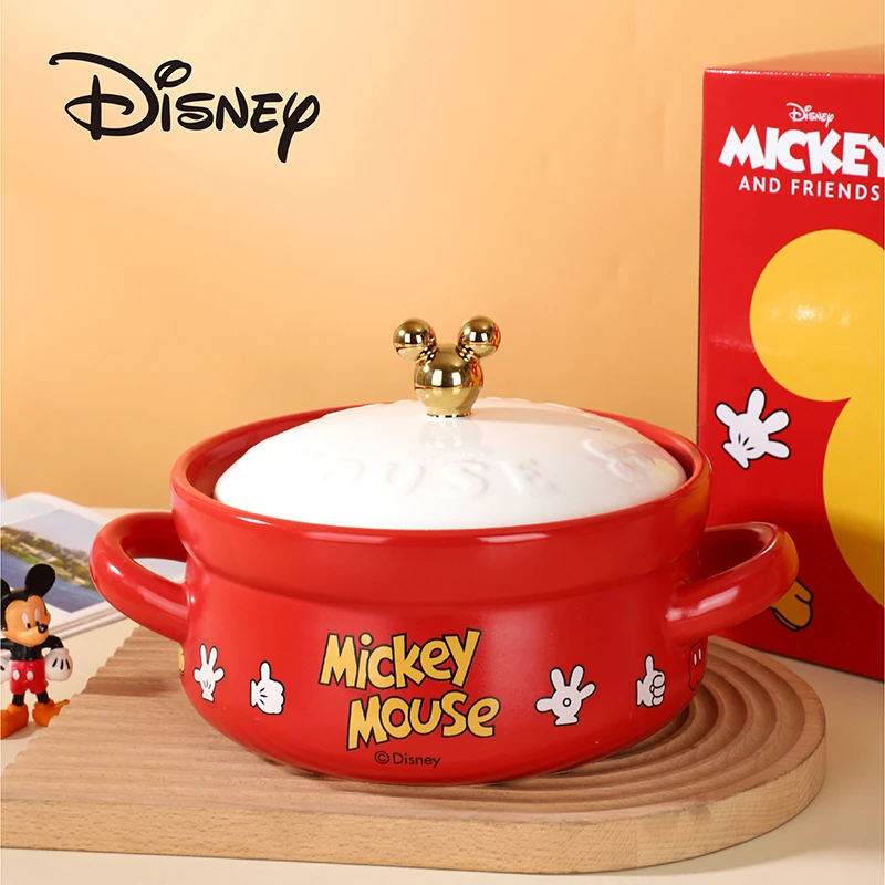 迪士尼红悦米奇砂锅煲家用炖汤耐高温汤锅砂锅煲仔饭2.5L砂锅