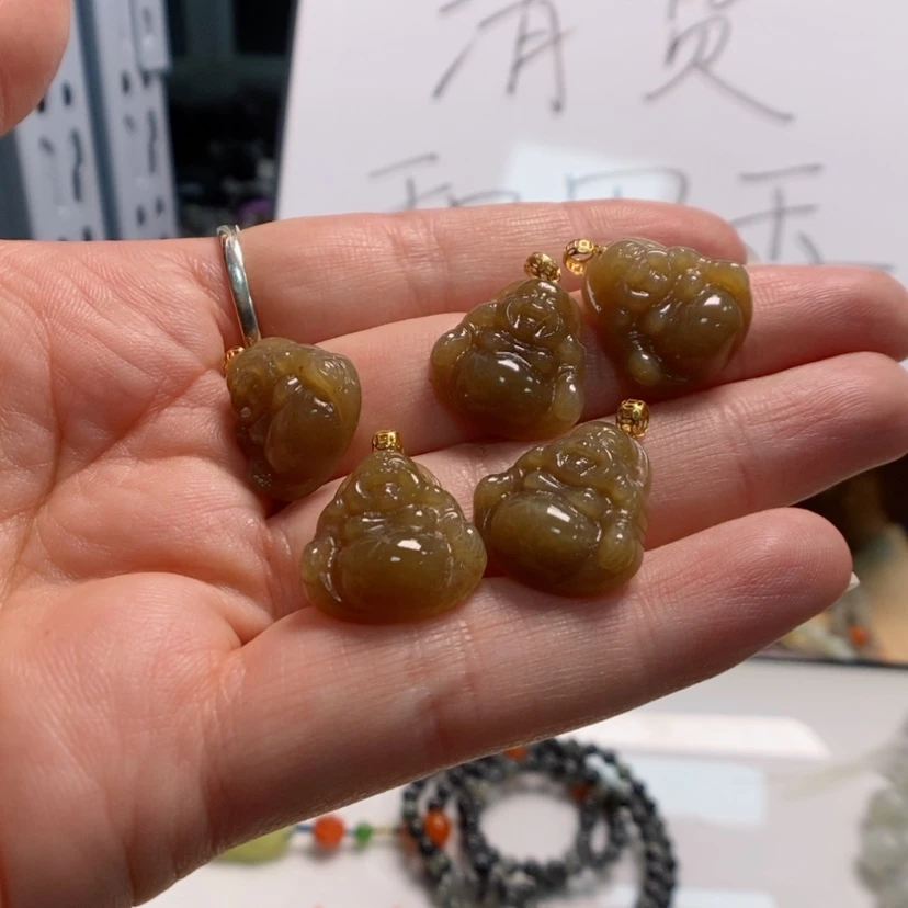 【闪购商品】和田玉颈饰18K金镶嵌多样性拍一发一