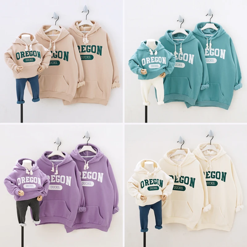 网红亲子装一家三四口卫衣秋款潮高端洋气婴儿爬服炸街母女全家装