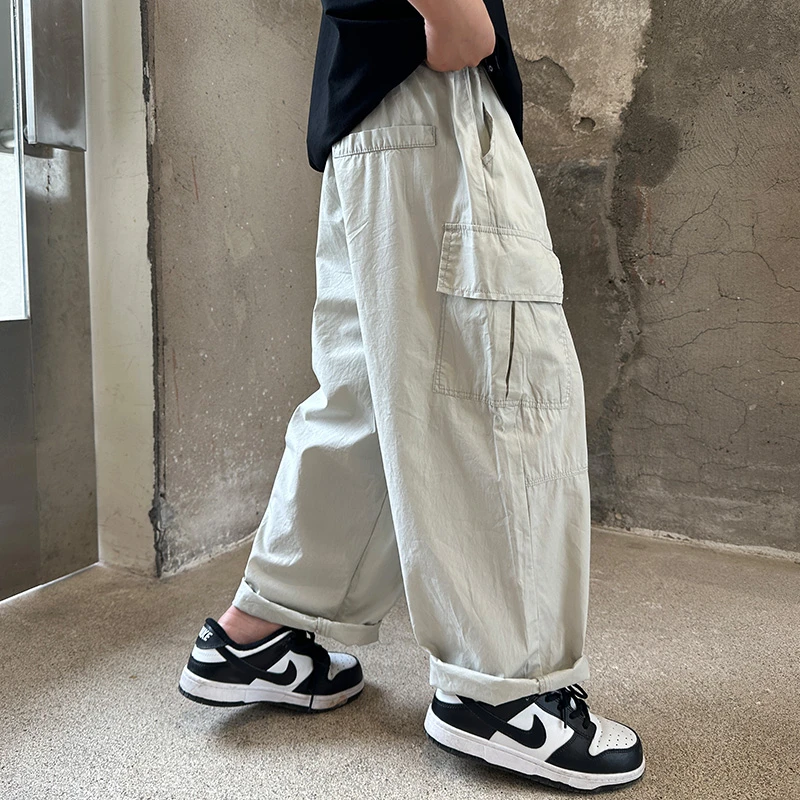 儿童装男童秋装裤子2024新款中大童春季薄款夏季男孩春秋款工装裤