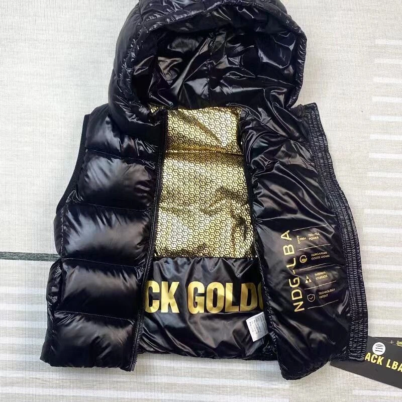 2024新款儿童白鸭绒羽绒马甲中大童连帽马夹男女童秋冬加厚外套潮