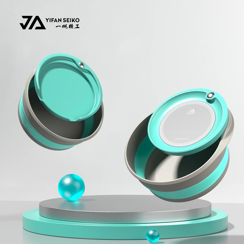 一帆精工折叠拉饵盘通用散炮饵料盆开饵盆钓鱼强磁鱼饵饵盆大容量