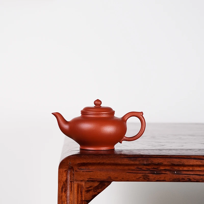 陶公粟原矿小煤窑朱泥《笑樱》120cc陈佳欢手制精美紫砂壶