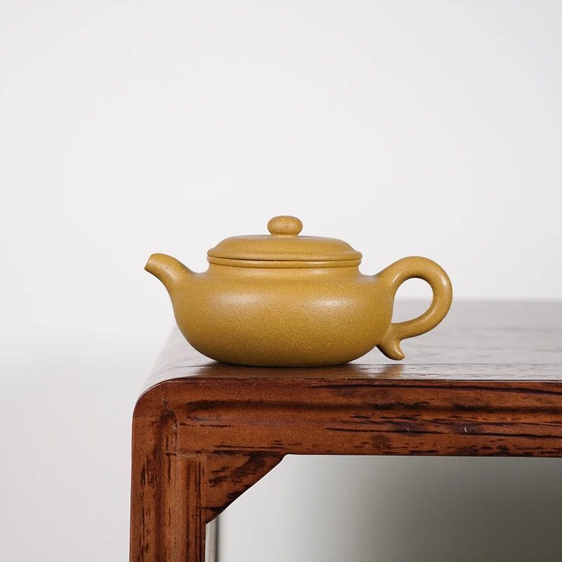 【陶公粟】原矿金黄段《仿古》250cc手制紫砂壶