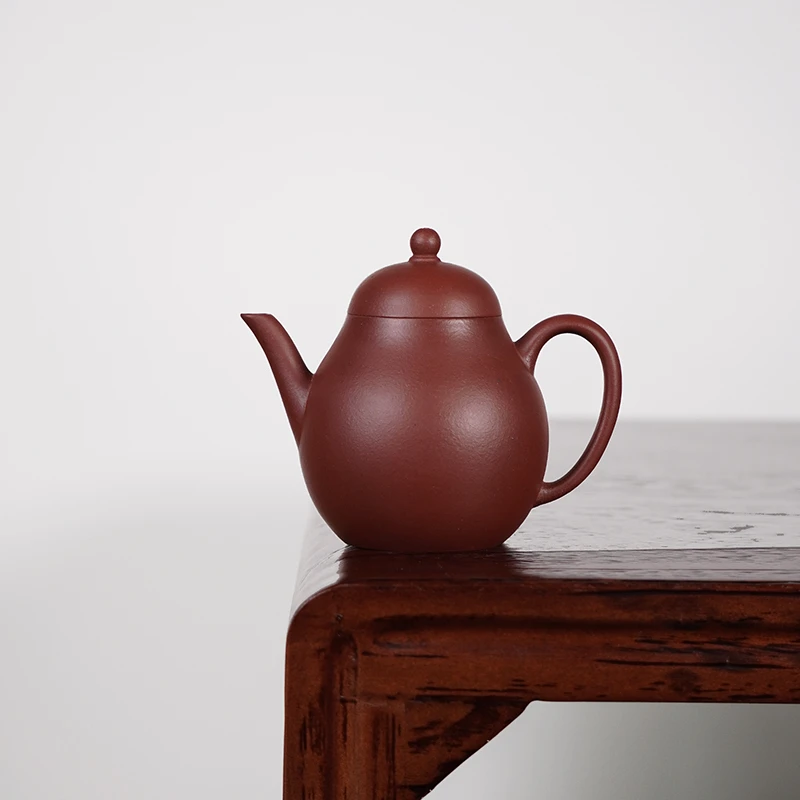 【陶公粟】原矿红皮龙《高梨》200cc手制紫砂壶