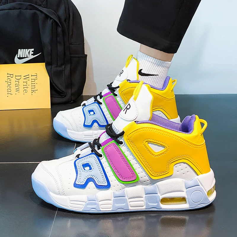 网红爆款男鞋秋季潮流厚底增高篮球运动大码老爹鞋青少年拼色板鞋