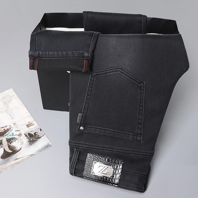 【摩登灰】560高端欧货直筒版型弹力牛仔裤男百搭长裤潮流秋冬