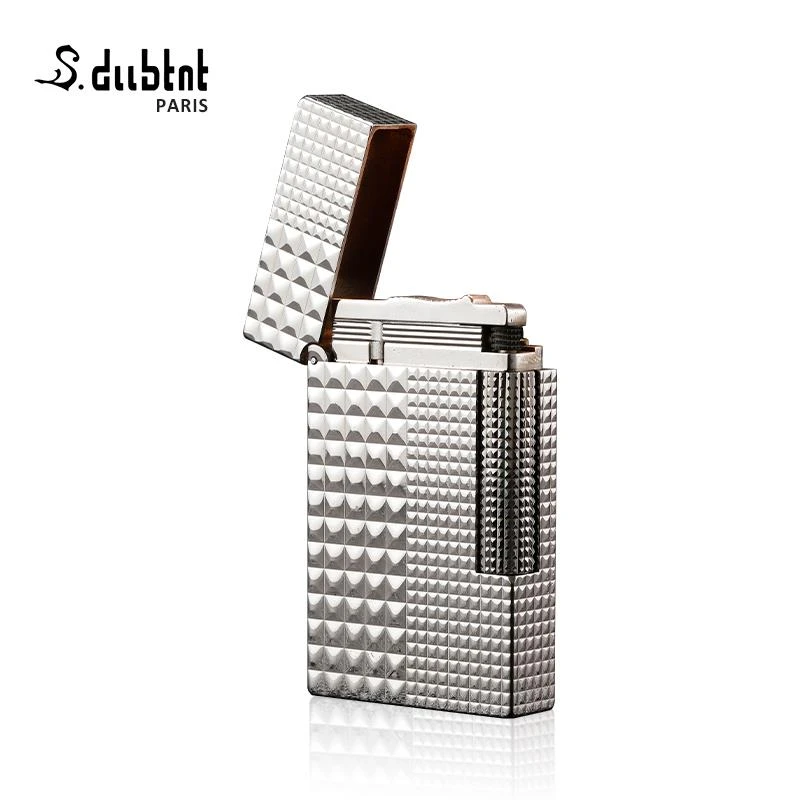 法国都柏持朗声打火机正品黄铜打火石砂轮式网红个性潮大小巴黎钉