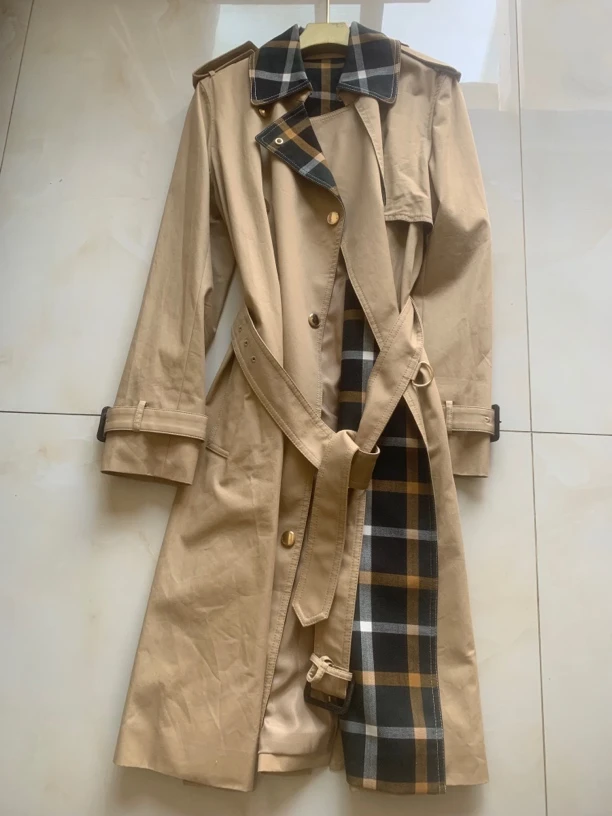 莉米欧娅品牌新款长袖重工风衣中长款女外套顺丰清货价