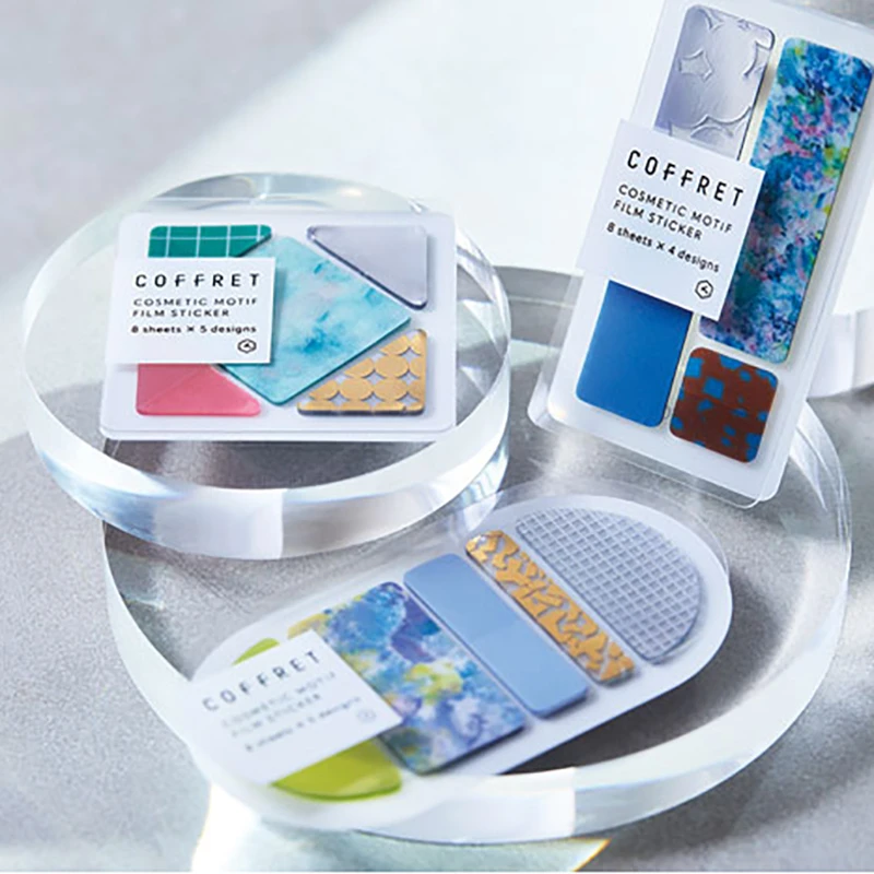 锦宫【直播】全新创意COFFRET系列调色盘图案PET素材贴便签