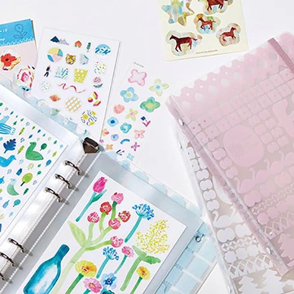 King Jim/锦宫贴纸活页收纳册手帐和纸胶带图鉴本收纳本抖音账本