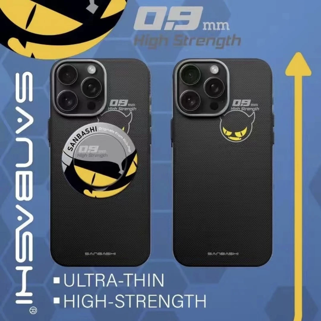 KICK-POP可可抱闪电兽凯夫拉手机壳 适用苹果16promax/matex5/x3